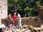 courtine basse cour, chantier 2005