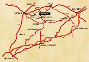 carte de la Haute-Saône